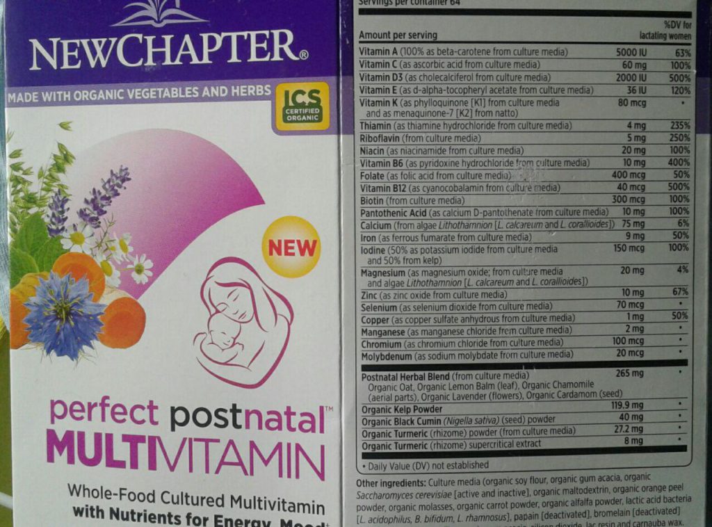 New Chapter, Perfect Postnatal Multivitamin, 192 Vegetarian Tablets